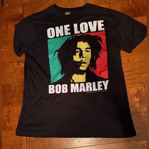 Black Bob Marley Graphic T-Shirt